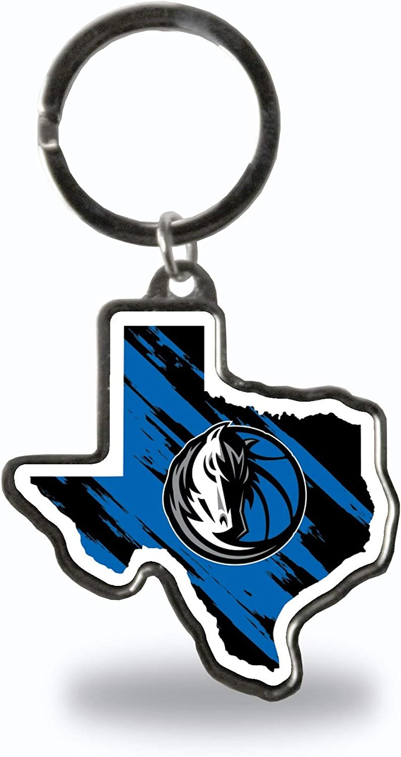 Dallas Mavericks Metal Keychain State Shaped