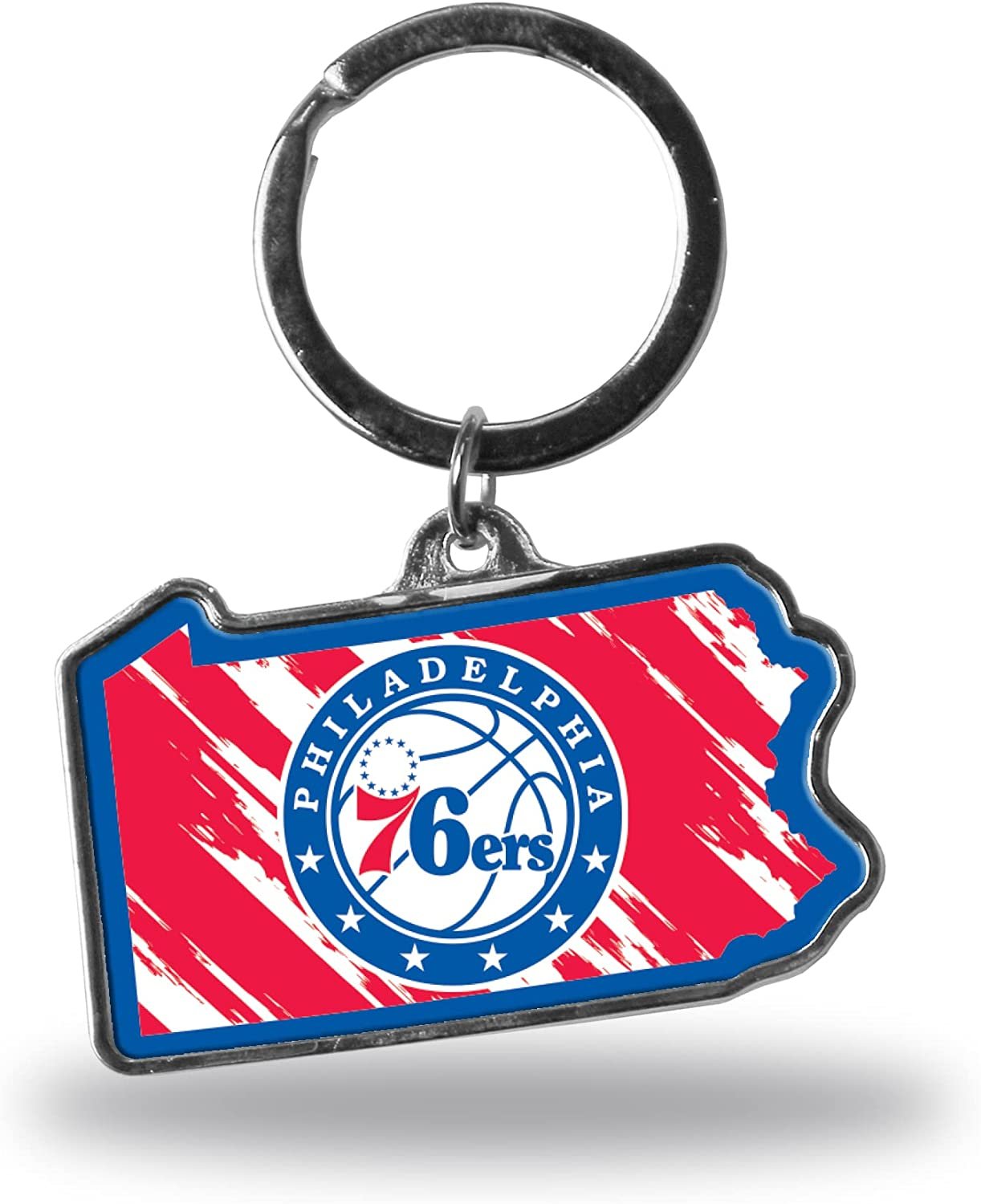 Philadelphia 76ers State Shape Keychain 1