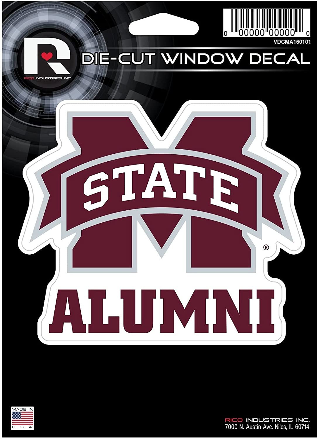 Mississippi State University Bulldogs Alumni 5 Inch Die Cut Flat Vinyl Decal Sticker Adhesive Backing 1