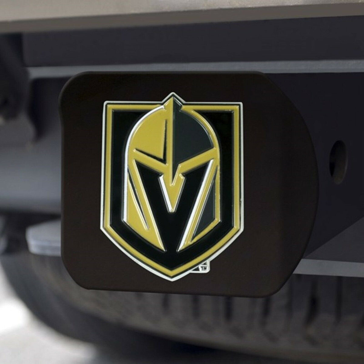 Vegas Golden Knights Hitch Cover Black Solid Metal with Raised Color Metal Emblem 2" Square Type III
