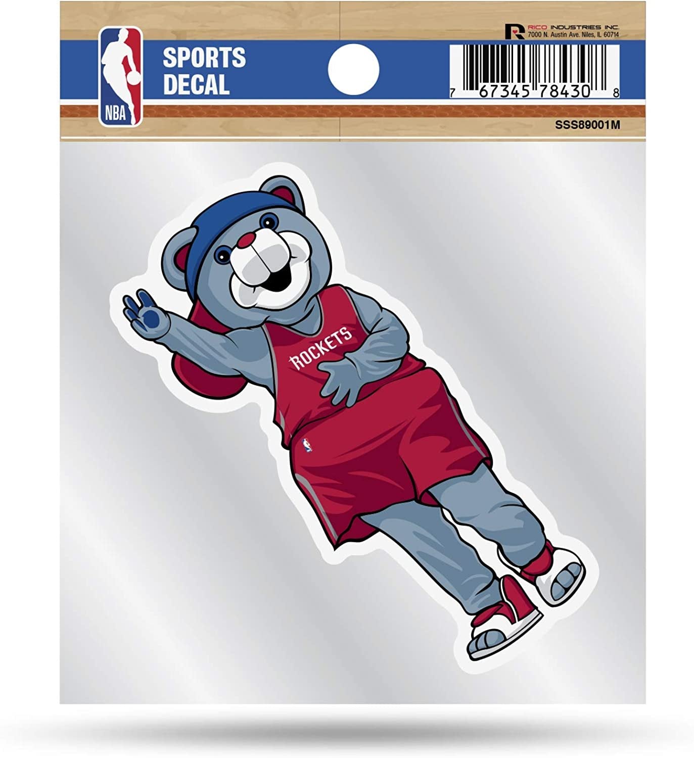 Houston Rockets 4x4 Decal Sticker Mascot Logo Premium with Clear Backing Flat Vinyl Auto Home NBA 1