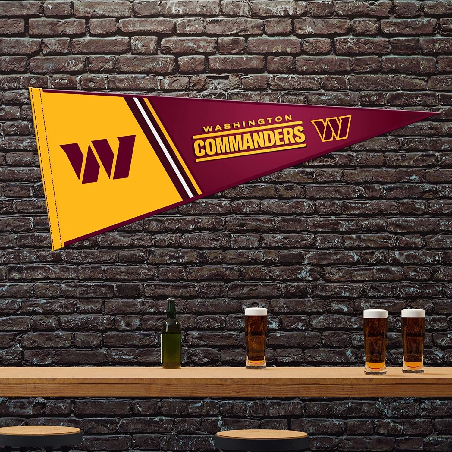 Washington Commanders Soft Felt Pennant 12x30 Inch Primary Logo