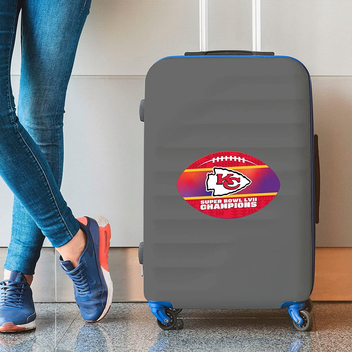 Kansas City Chiefs Super Bowl LVII Champions 8 Inch Decal Sticker, Die Cut, Flat Vinyl, Full Adhesive Backing, Auto or Home 2