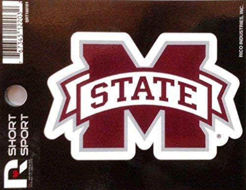 Mississippi State University Bulldogs 3 Inch Decal Sticker Die Cut Flat Vinyl Full Adhesive Backing 2