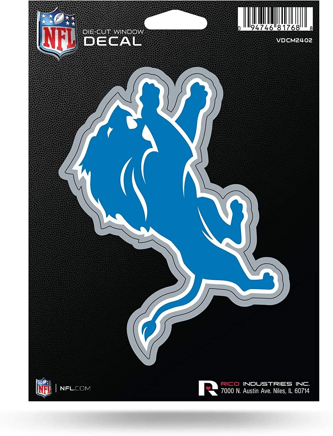 Detroit Lions 5 Inch Decal Sticker Flat Vinyl Die Cut Full Adhesive Backing 1