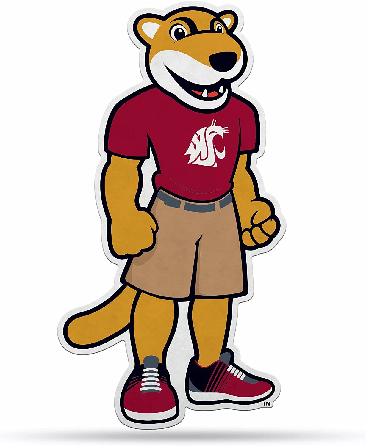 Washington State University Cougars Soft Felt Pennant, Mascot Design, 18 Inch, Easy To Hang 1