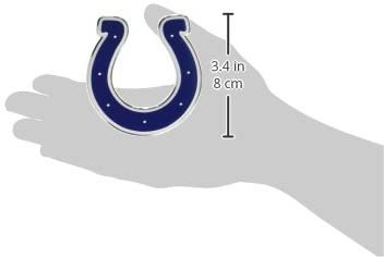 Indianapolis Colts Auto Emblem, Aluminum Metal, Embossed Team Color, Raised Decal Sticker, Full Adhesive Backing