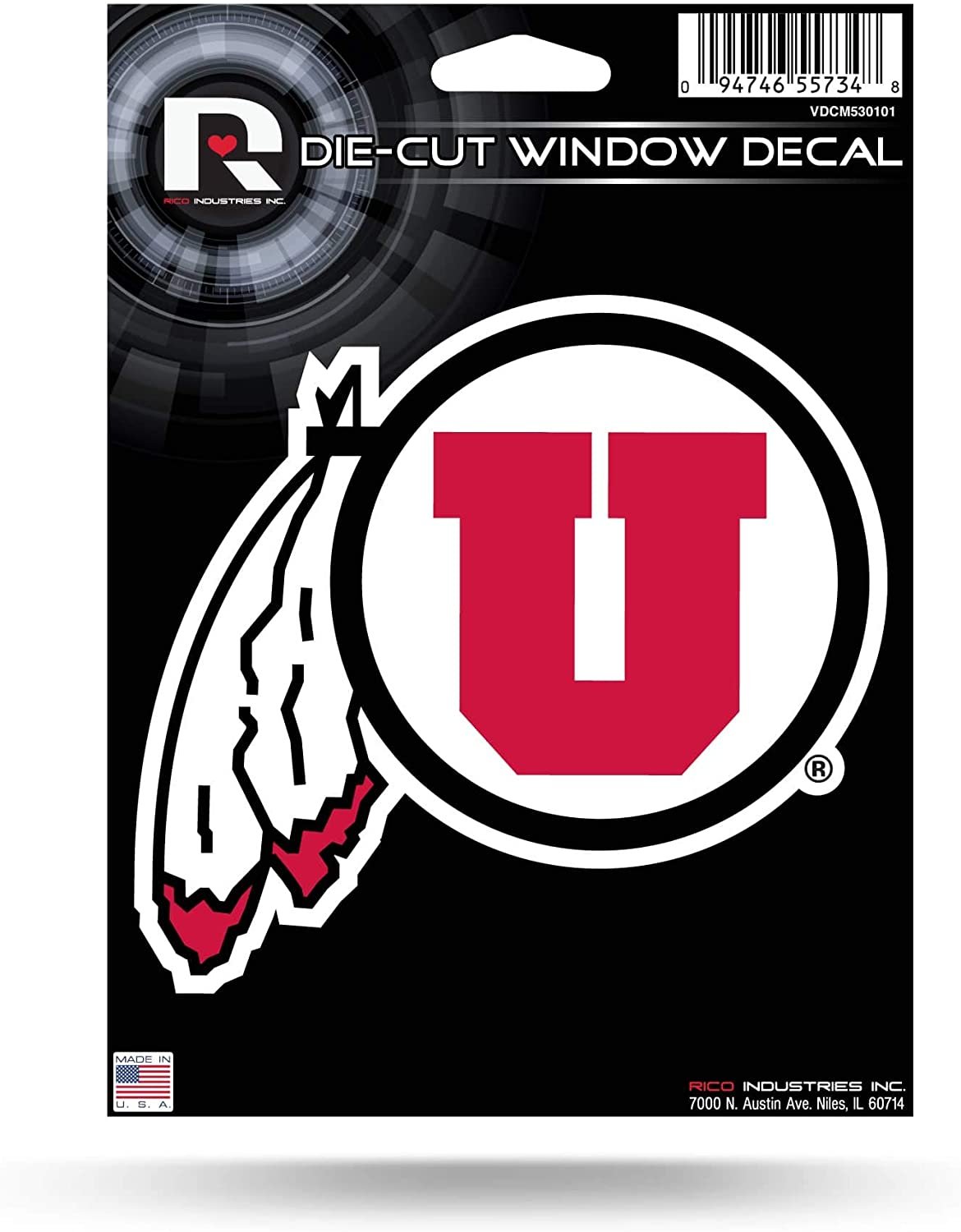 University of Utah Utes 5 Inch Die Cut Flat Vinyl Decal Sticker Adhesive Backing
