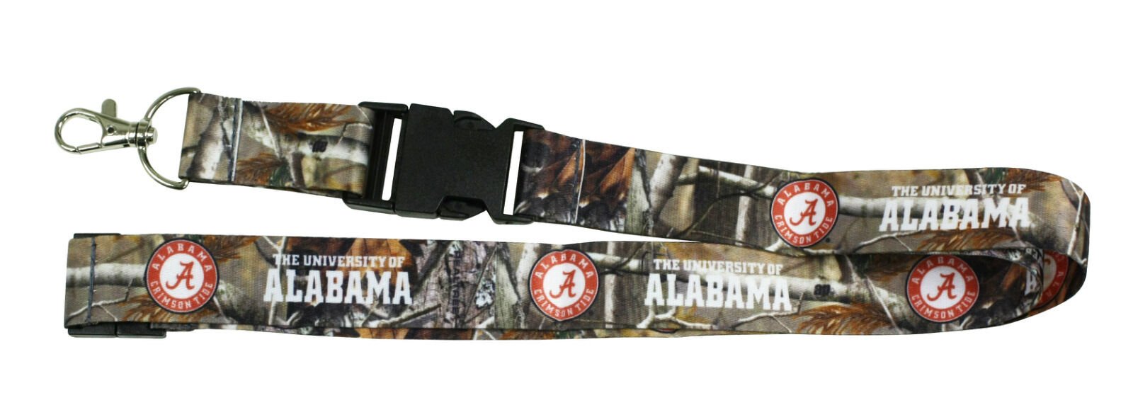University of Alabama Crimson Tide Camo Lanyard Keychain Double Sided Breakaway Safety Design Adult 18 Inch 1