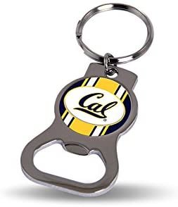 University of California Bears Cal Berkley Premium Solid Metal Bottle Opener Keychain, Silver Key Ring, Team Logo 1