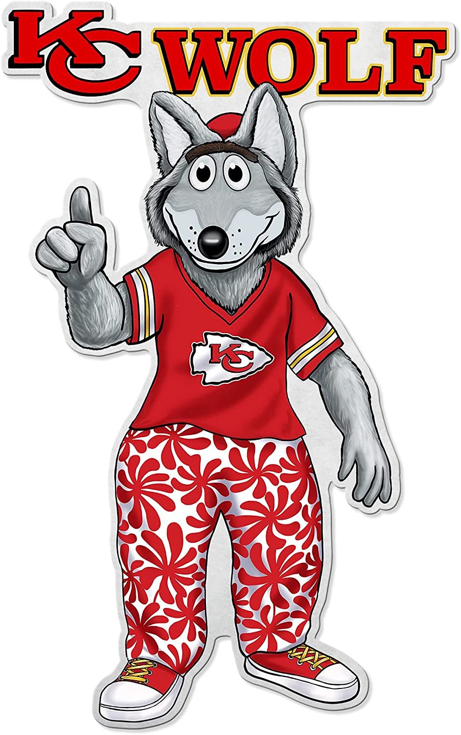 Kansas City Chiefs Pennant Mascot Logo 18 Inch Soft Felt 1