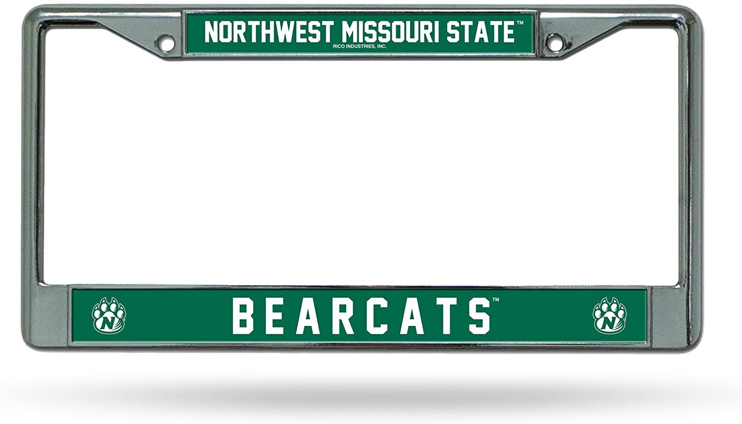 Northwest Missouri State University Bearcats Metal License Plate Frame Chrome Tag Cover, 12x6 Inch