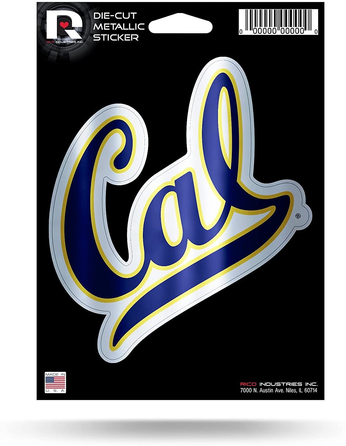University of California Berkely Bears 5 Inch Sticker Decal Metallic Shimmer Design Flat Vinyl 1
