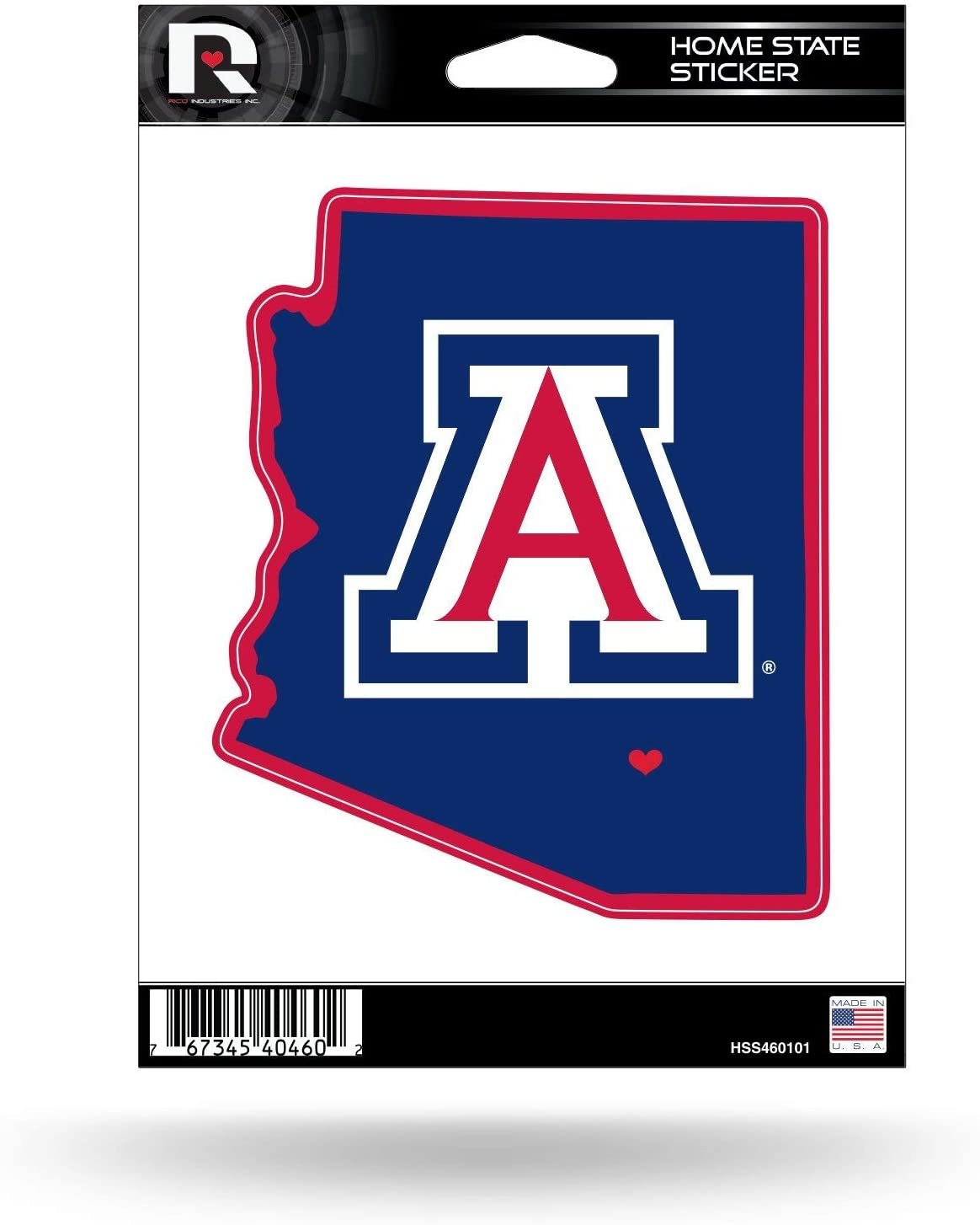 University of Arizona Wildcats 5 Inch Sticker Decal, Home State Design, Flat Vinyl, Full Adhesive Backing 1
