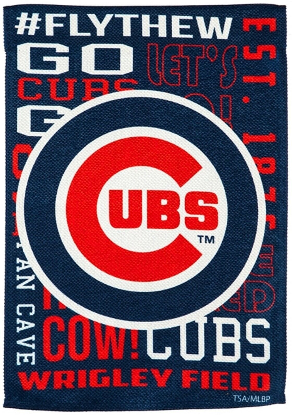 Chicago Cubs Fan Rules Premium 2-Sided 28x44 Banner Outdoor House Flag Baseball 2