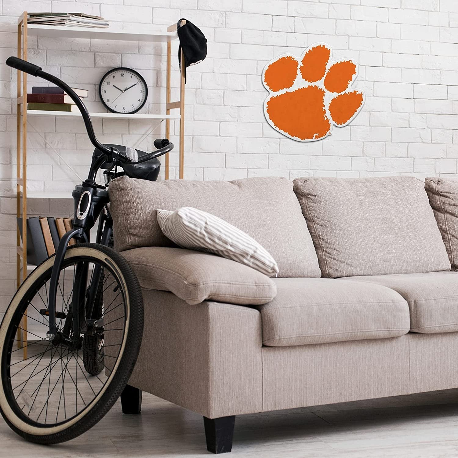 Clemson University Tigers Soft Felt Pennant, Logo Design, Shape Cut, 18 Inch, Easy To Hang 2