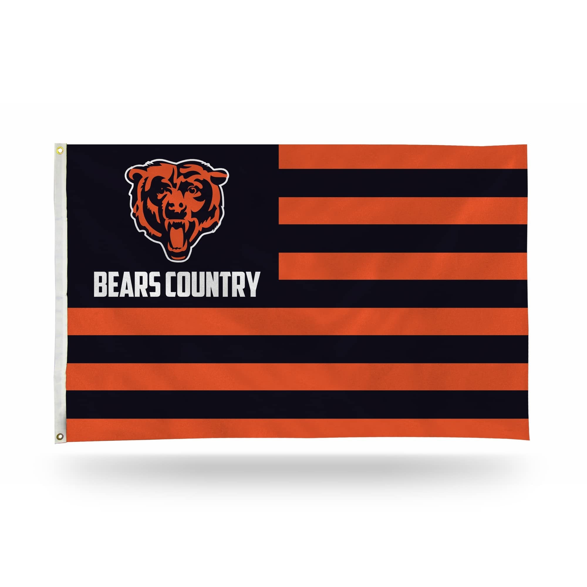 Rico Industries NFL Chicago Bears Country 3' x 5' Banner Flag 3' x 5' Banner Flag Single Sided - Indoor or Outdoor - Home Décor 1