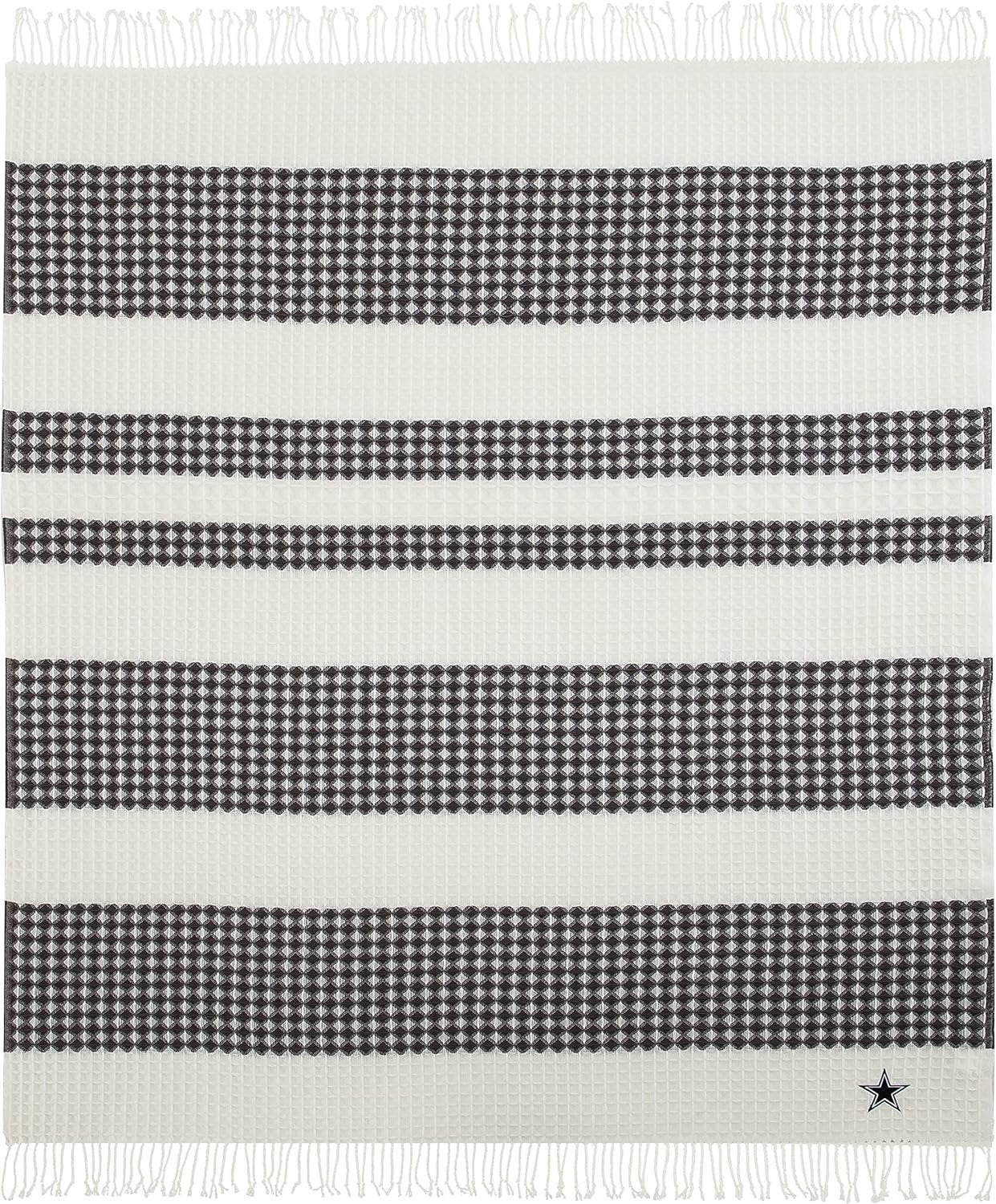 Dallas Cowboys Throw Blanket Waffle Weave Jacquard, 50x60 Inch, Unisex-Adult, 100% Acrylic