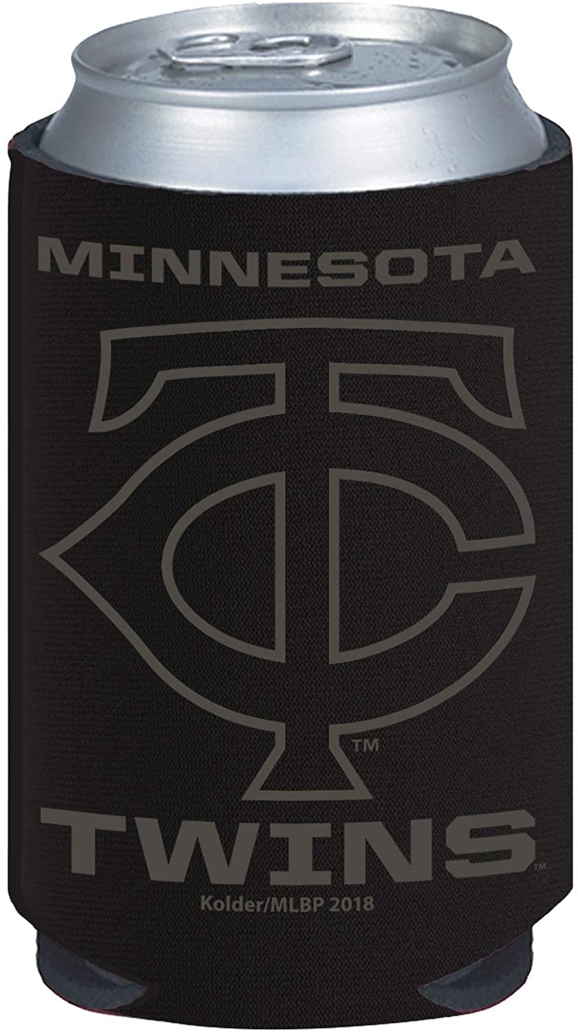 Minnesota Twins 2-Pack Tonal Black Design 12oz CAN Neoprene Beverage Insulator Holder Cooler Baseball 1