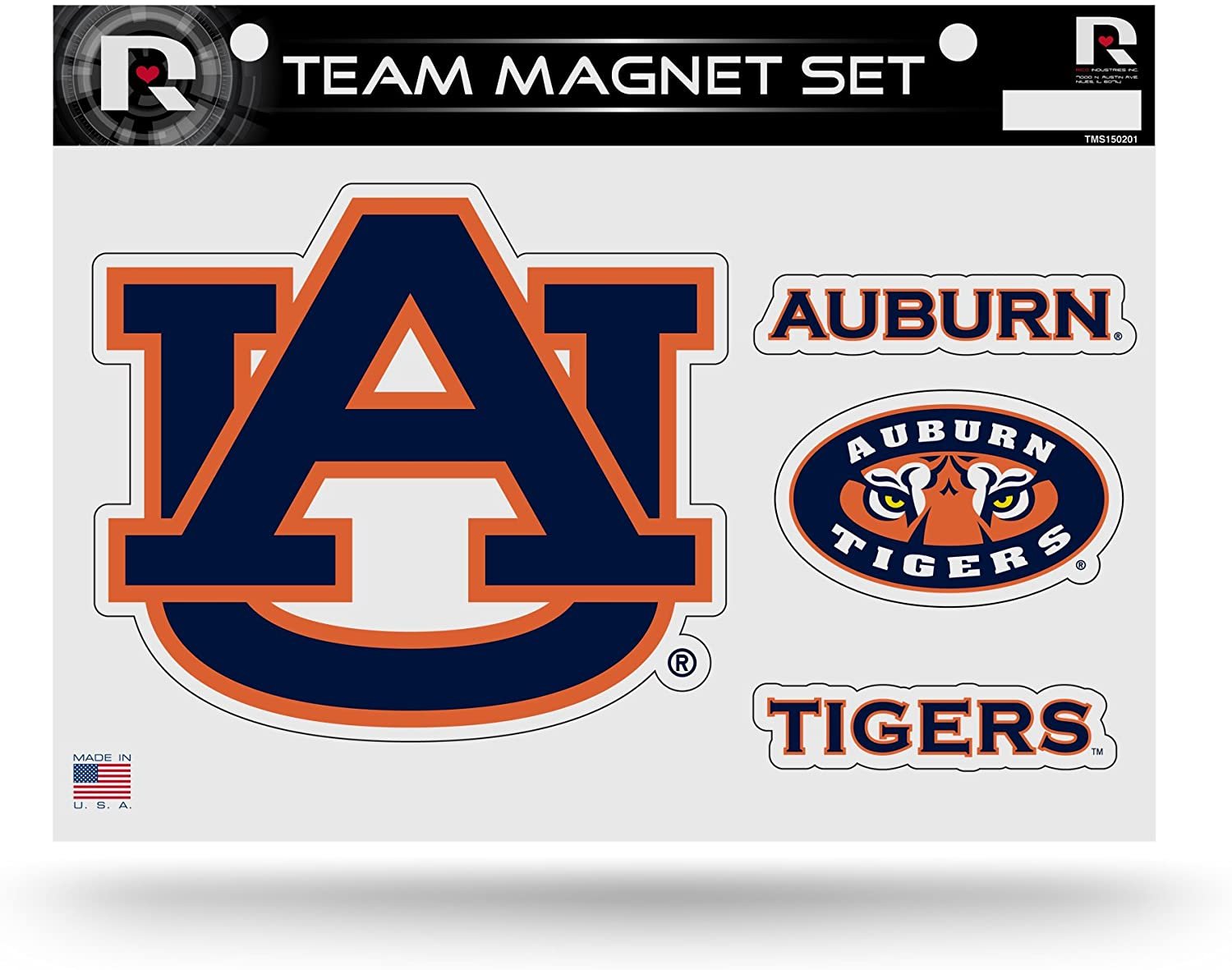 Auburn University Tigers Multi Magnet Sheet Shape Cut 8x11 Inch