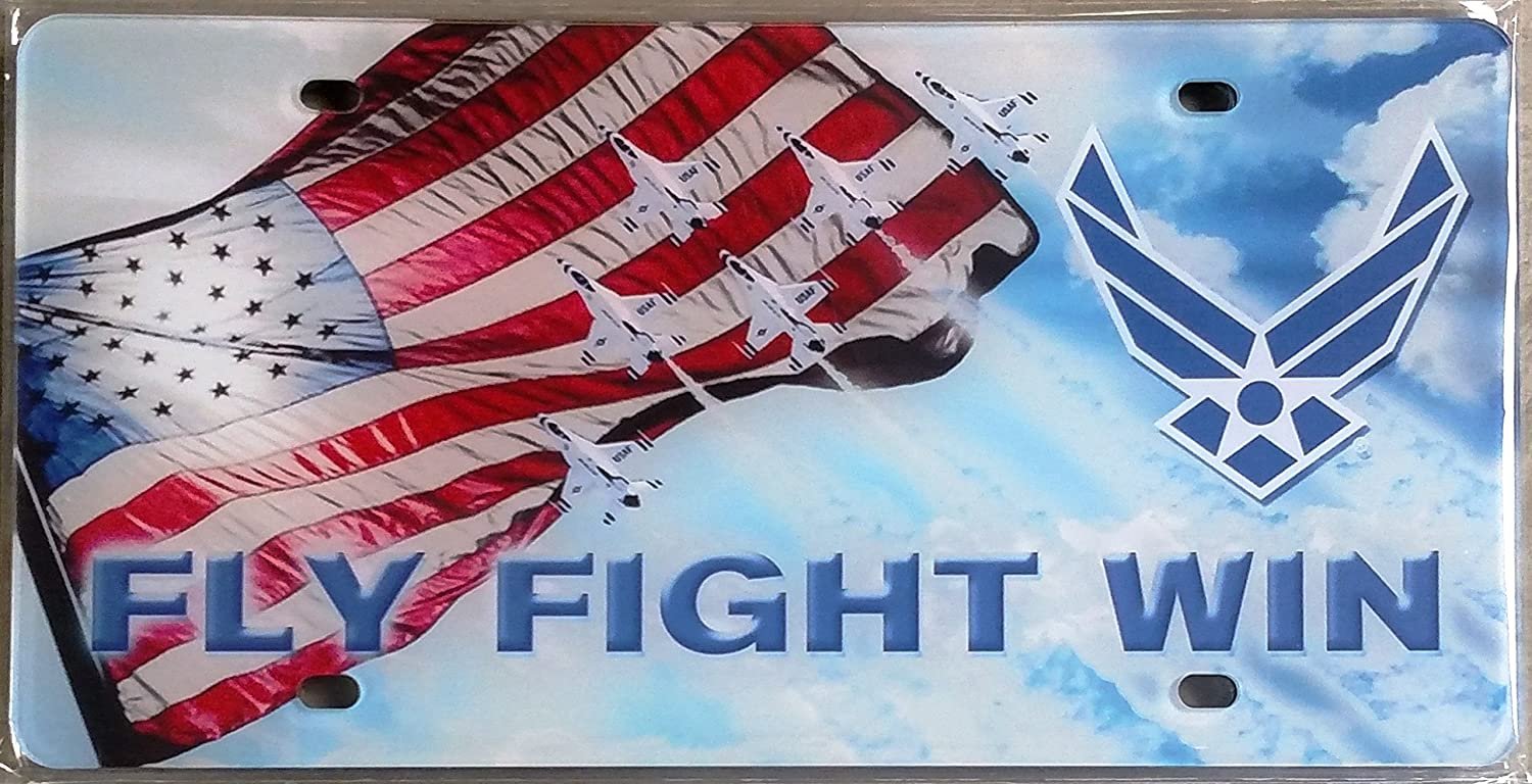 United States Air Force Military Laser Tag License Plate, Mirrored Acrylic Printed, 6x12 Inch 1