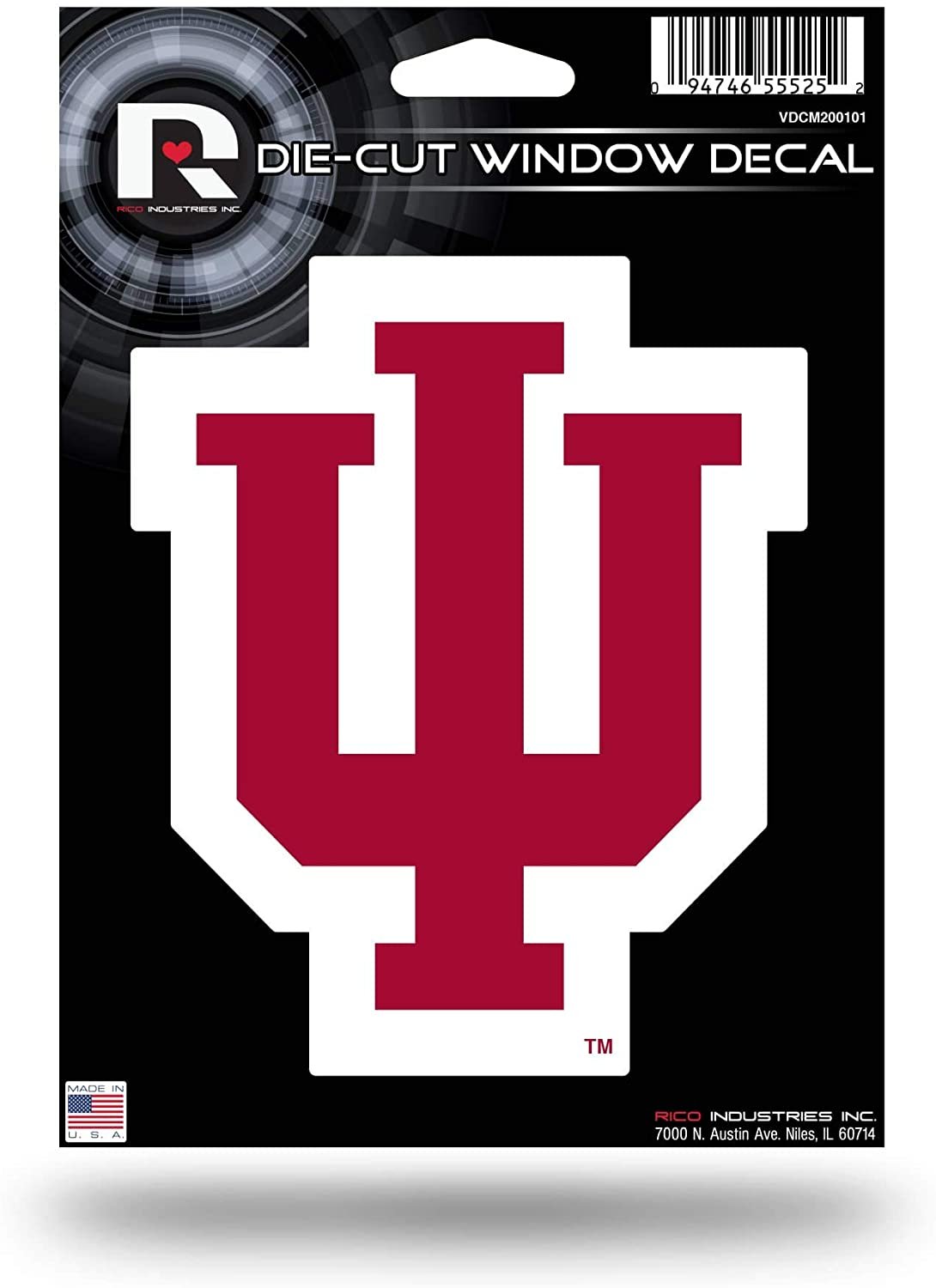 Indiana University Hoosiers 5 Inch Die Cut Flat Vinyl Decal Sticker Adhesive Backing 1