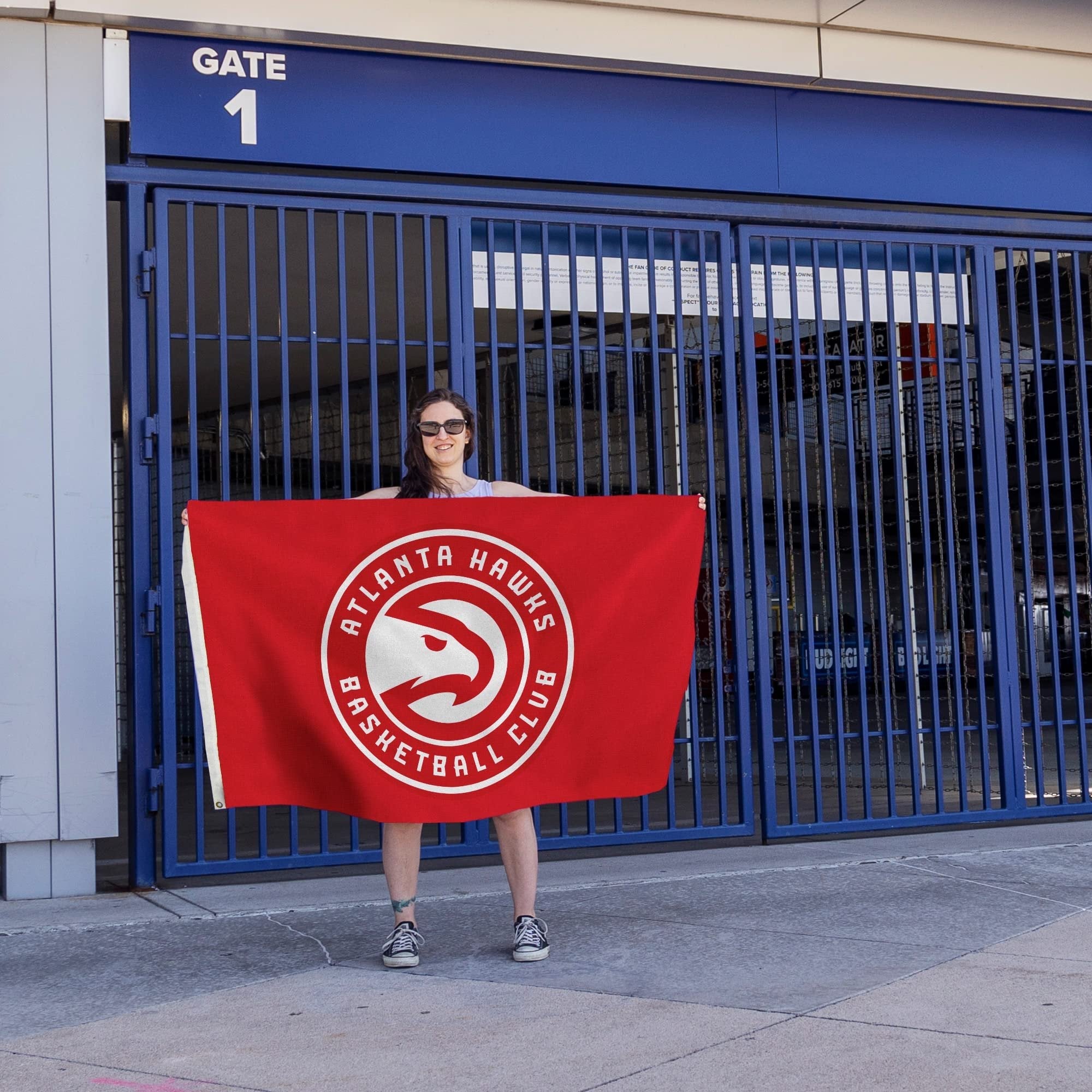 Atlanta Hawks Premium 3x5 Feet Flag Banner, Logo Design, Metal Grommets, Outdoor Use, Single Sided 5