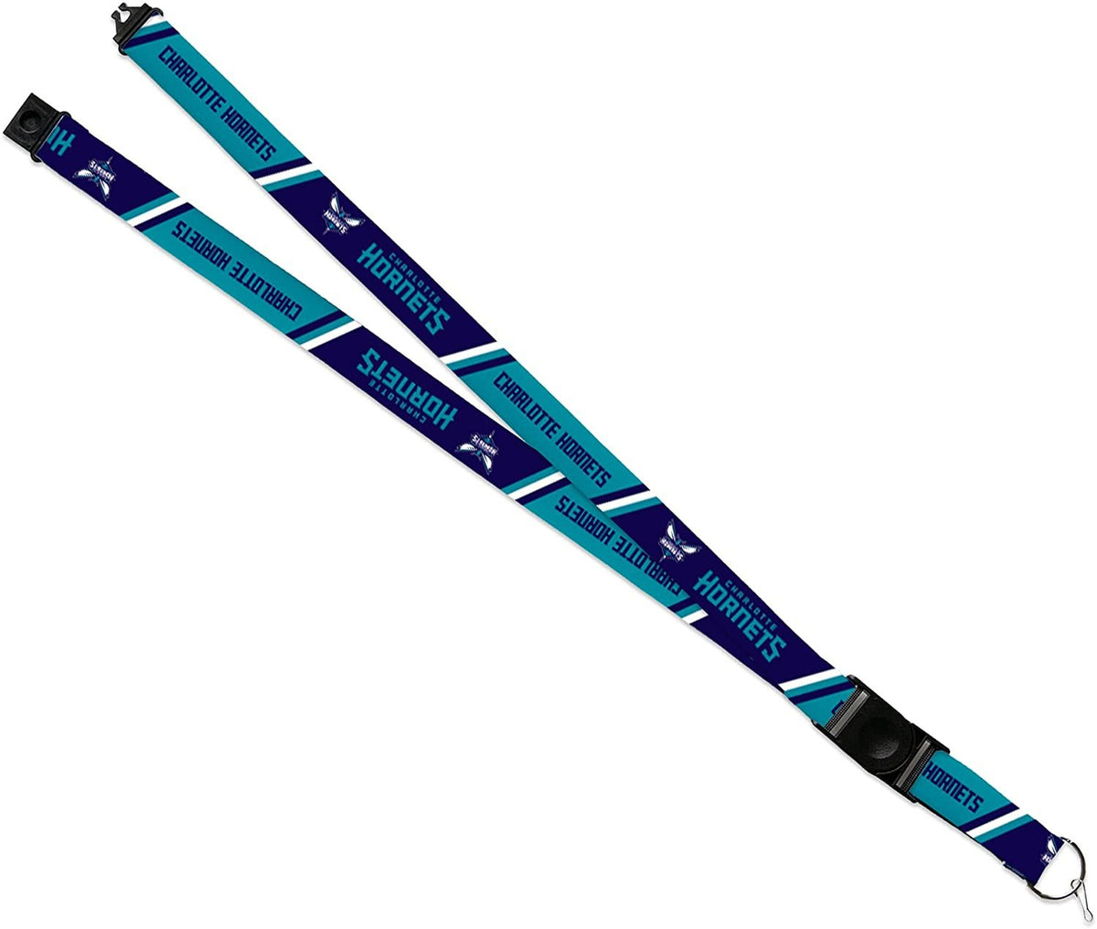 Charlotte Hornets Premium Lanyard Keychain 18 Inch Button Clip Safety Breakaway 1