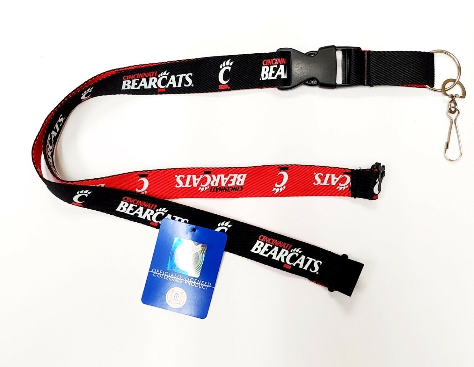 University of Cincinnati Bearcats Lanyard Keychain Double Sided Breakaway Safety Design Adult 18 Inch 1