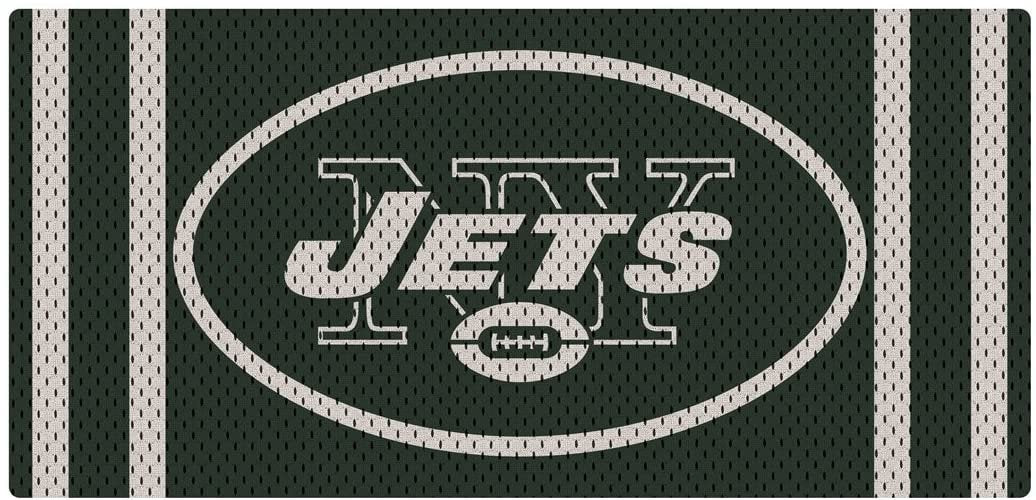 New York Jets Premium Laser Cut Tag Acrylic Inlaid License Plate, Team Jersey Design, 6x12 Inch 1