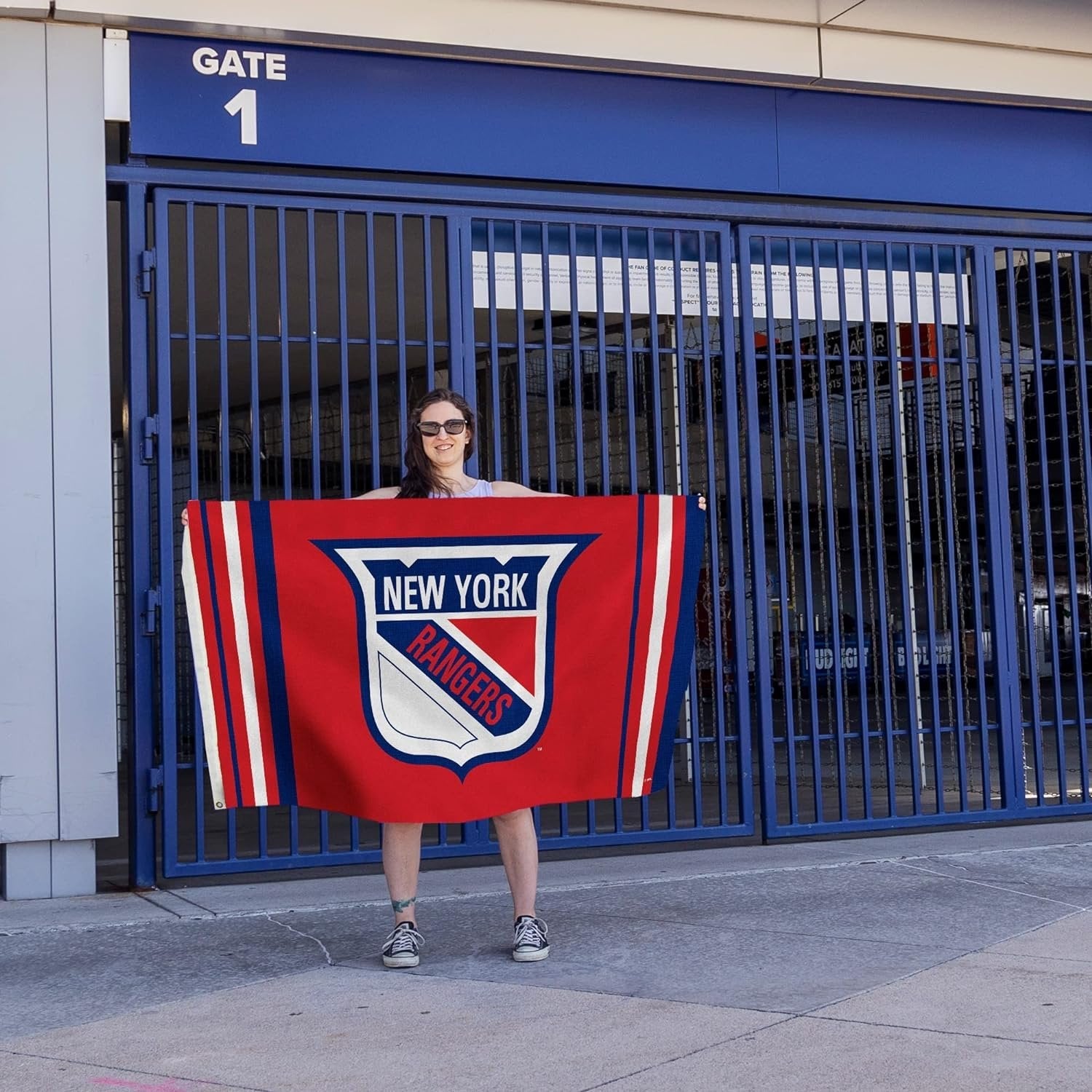 Rico Industries NHL New York Rangers Alternate 3' x 5' Banner Flag 3' x 5' Banner Flag Single Sided - Indoor or Outdoor - Home Décor 5