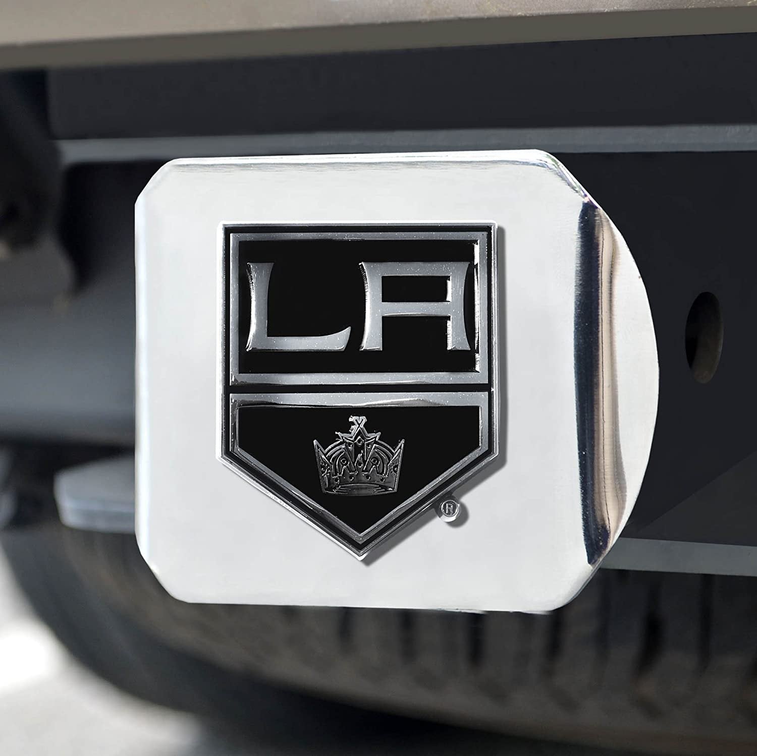 Los Angeles Kings Hitch Cover Solid Metal with Chrome Metal Emblem 2" Square Type III