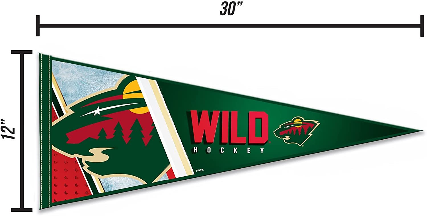 Minnesota Wild Soft Felt Pennant, Primary Design, 12x30 Inch, Easy To Hang 4