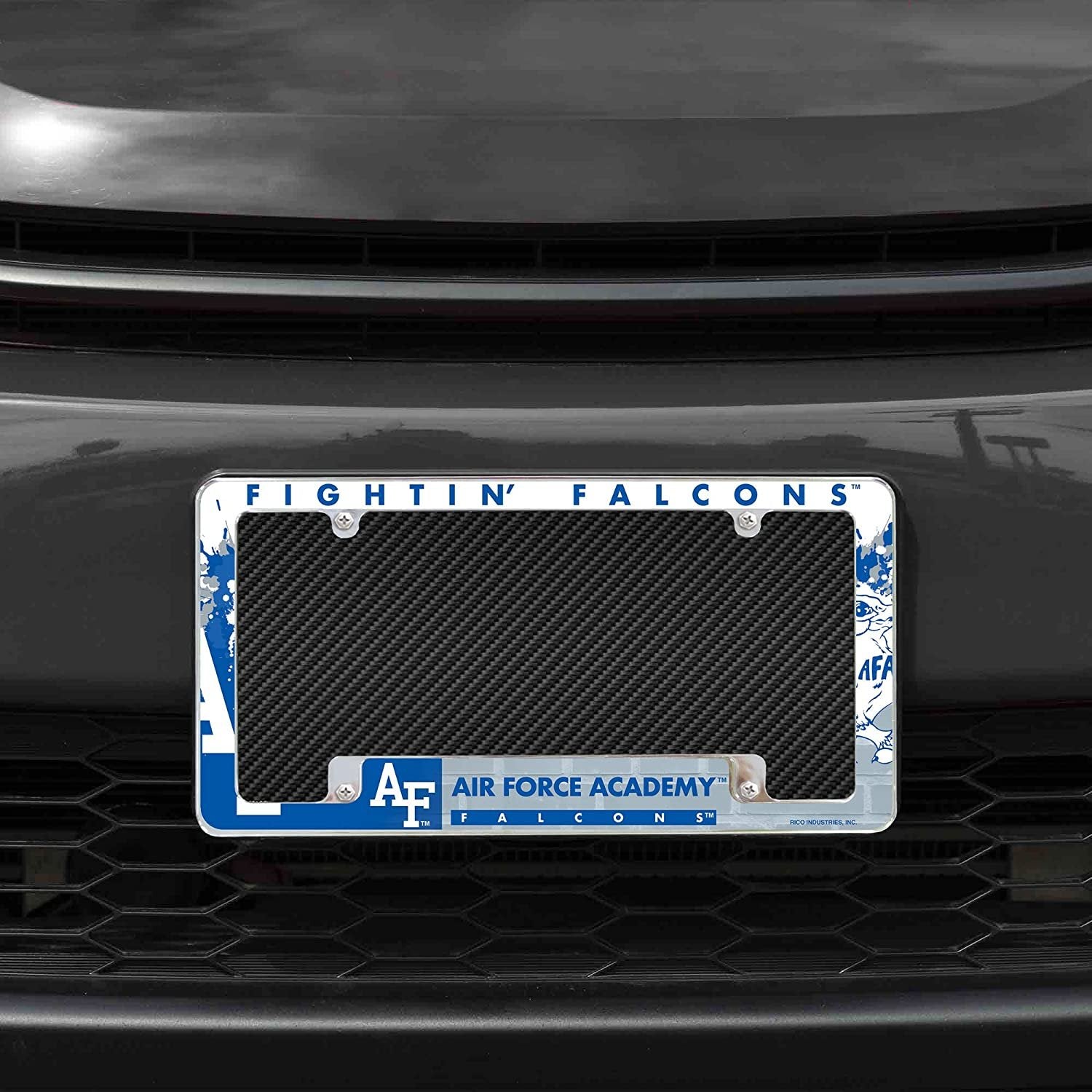 Air Force Academy Falcons Metal License Plate Frame Chrome Tag Cover All Over Design 6x12 Inch