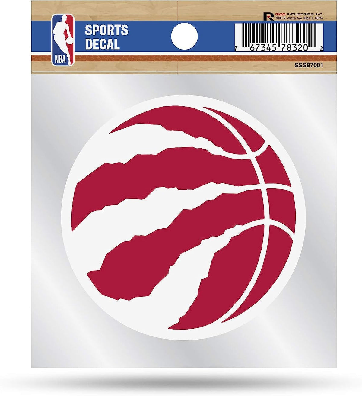 Toronto Raptors 4x4 Die Cut Inch Decal Sticker Flat Vinyl, Primary Logo, Clear Backing 1