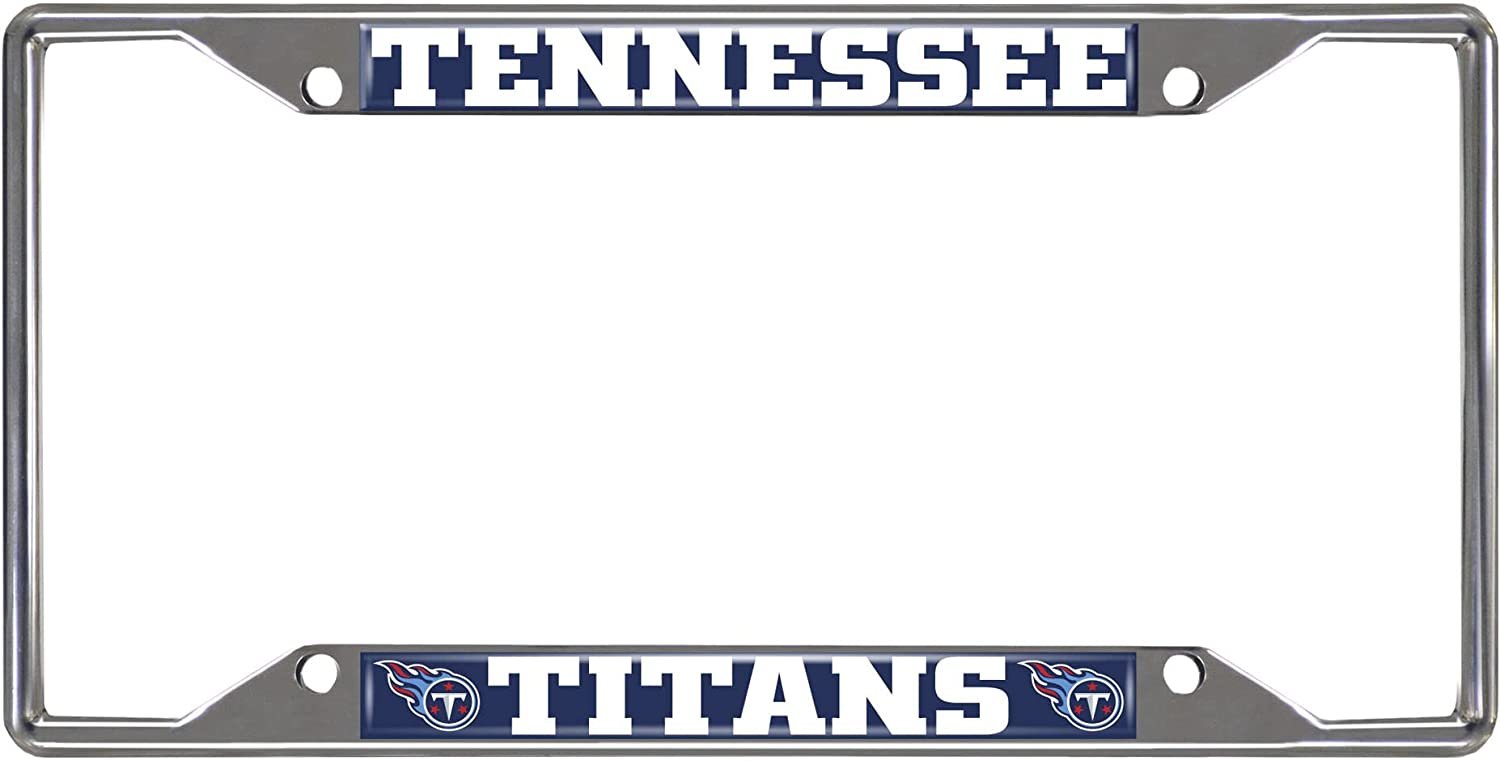 Tennessee Titans Metal License Plate Frame Chrome Tag Cover 6x12 Inch 1