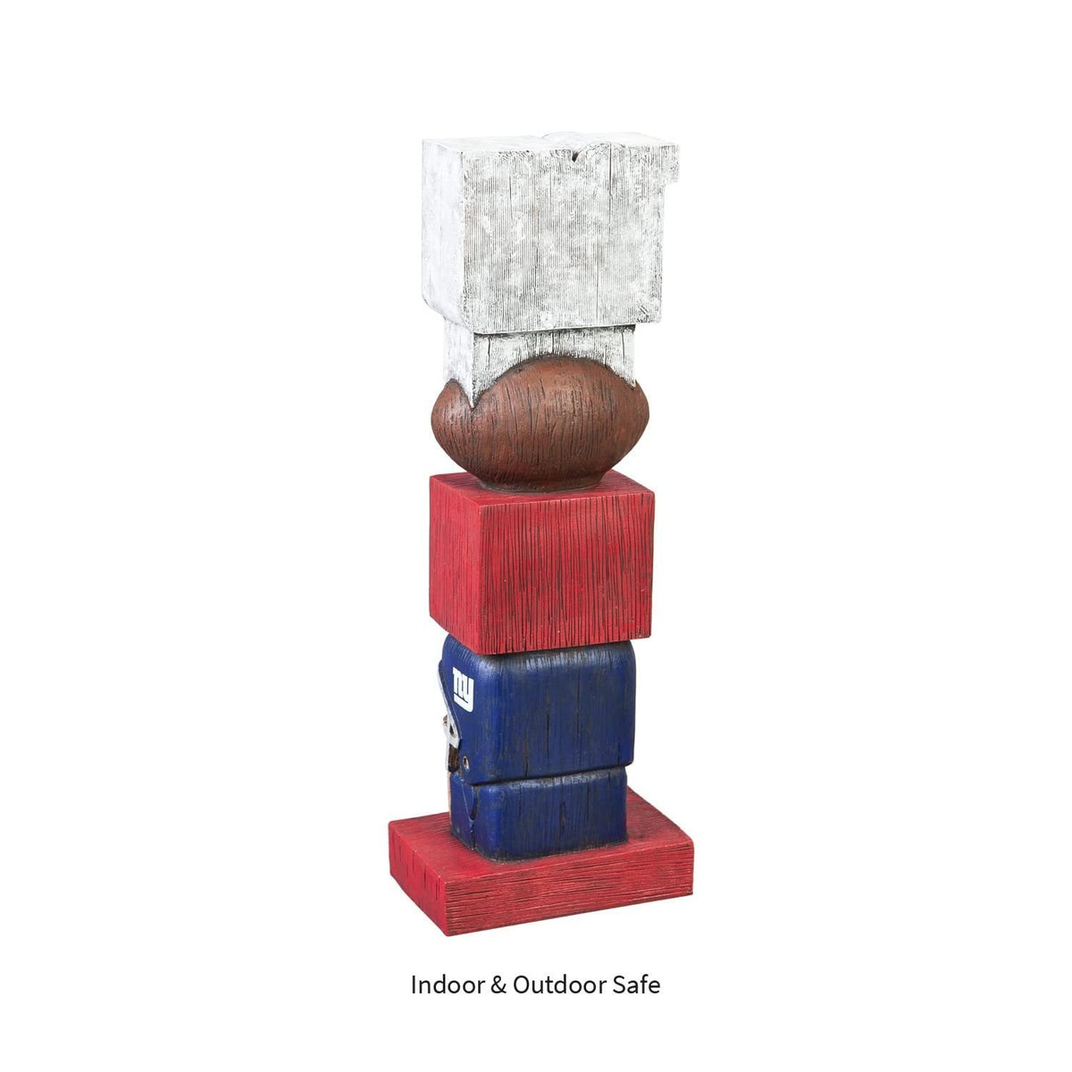 New York Giants Garden Statue, Tiki Totem Style, Logo Design, Outdoor or Indoor Use, 16 Inch Tall, Beautiful Hand Painted Resin Construction 2