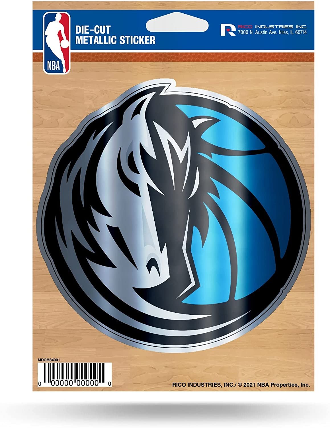 Dallas Mavericks 5 Inch Die Cut Decal Sticker, Metallic Shimmer Design, Full Adhesive Backing