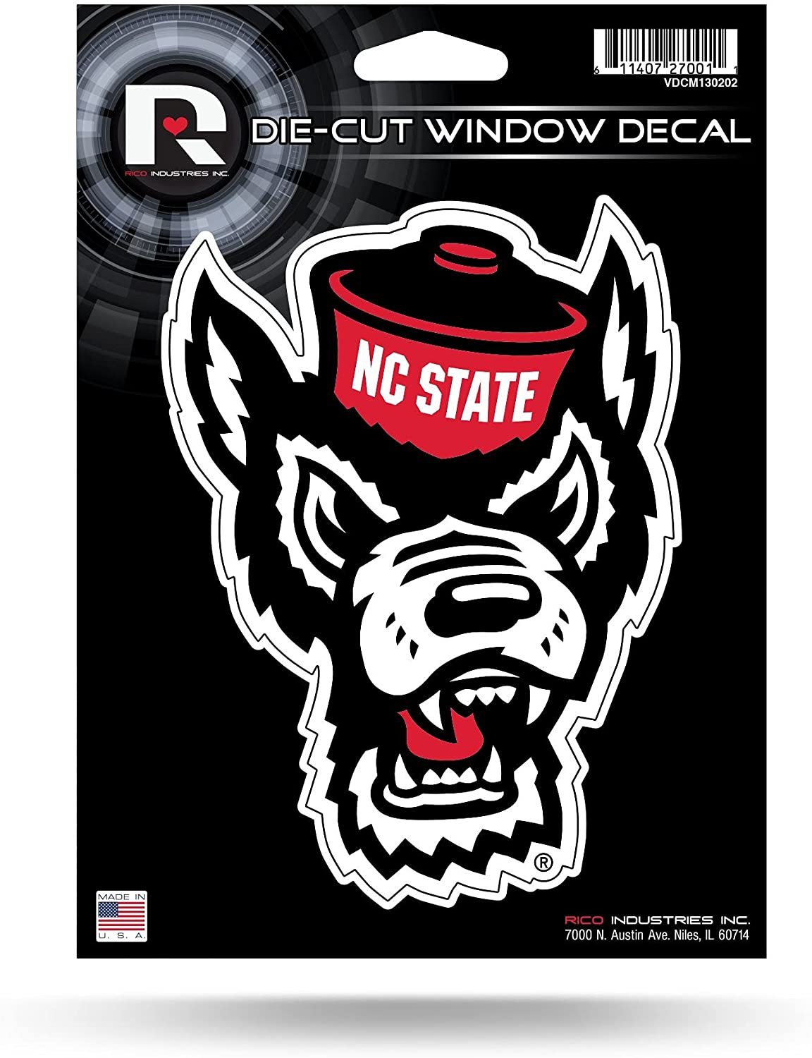 North Carolina State University Wolfpack 5 Inch Die Cut Flat Vinyl Decal Sticker Adhesive Backing