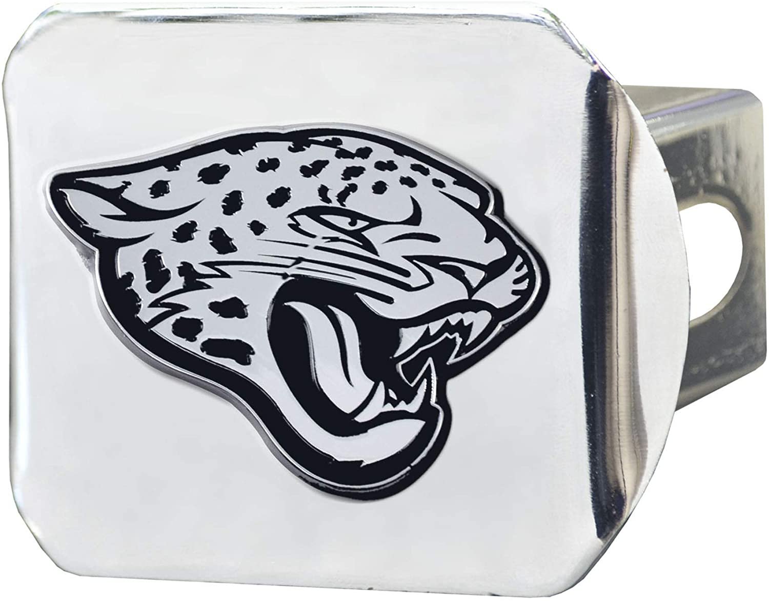 Jacksonville Jaguars Hitch Cover Solid Metal with Raised Chrome Metal Emblem 2" Square Type III 1