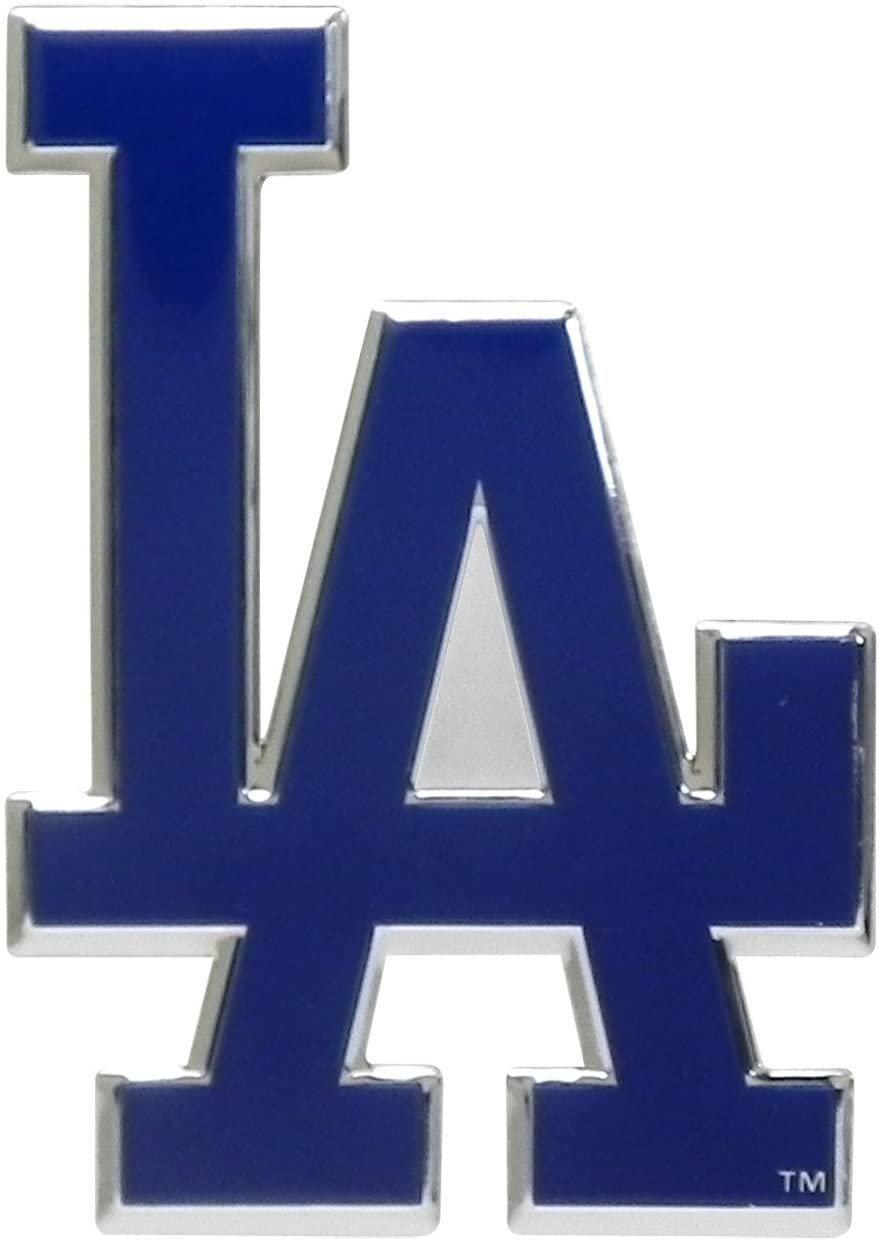 Los Angeles Dodgers Auto Emblem, Aluminum Metal, Embossed Team Color, Raised Decal Sticker, Full Adhesive Backing 1