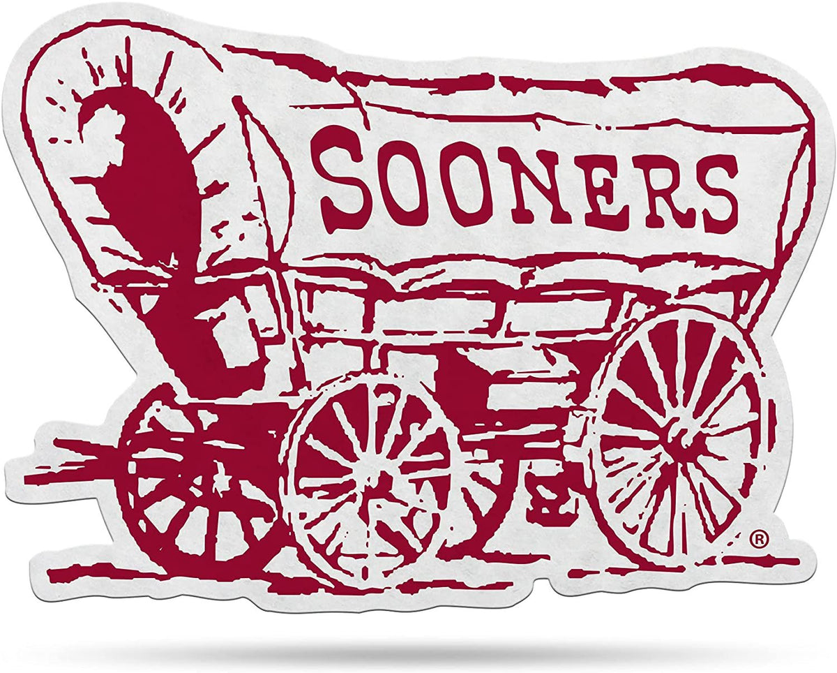 Rico Industries NCAA Oklahoma Sooners Shape Cut Mascot Pennant - Home, Living Room, Bedroom, Mancave Decor - Soft Felt Material - Made
