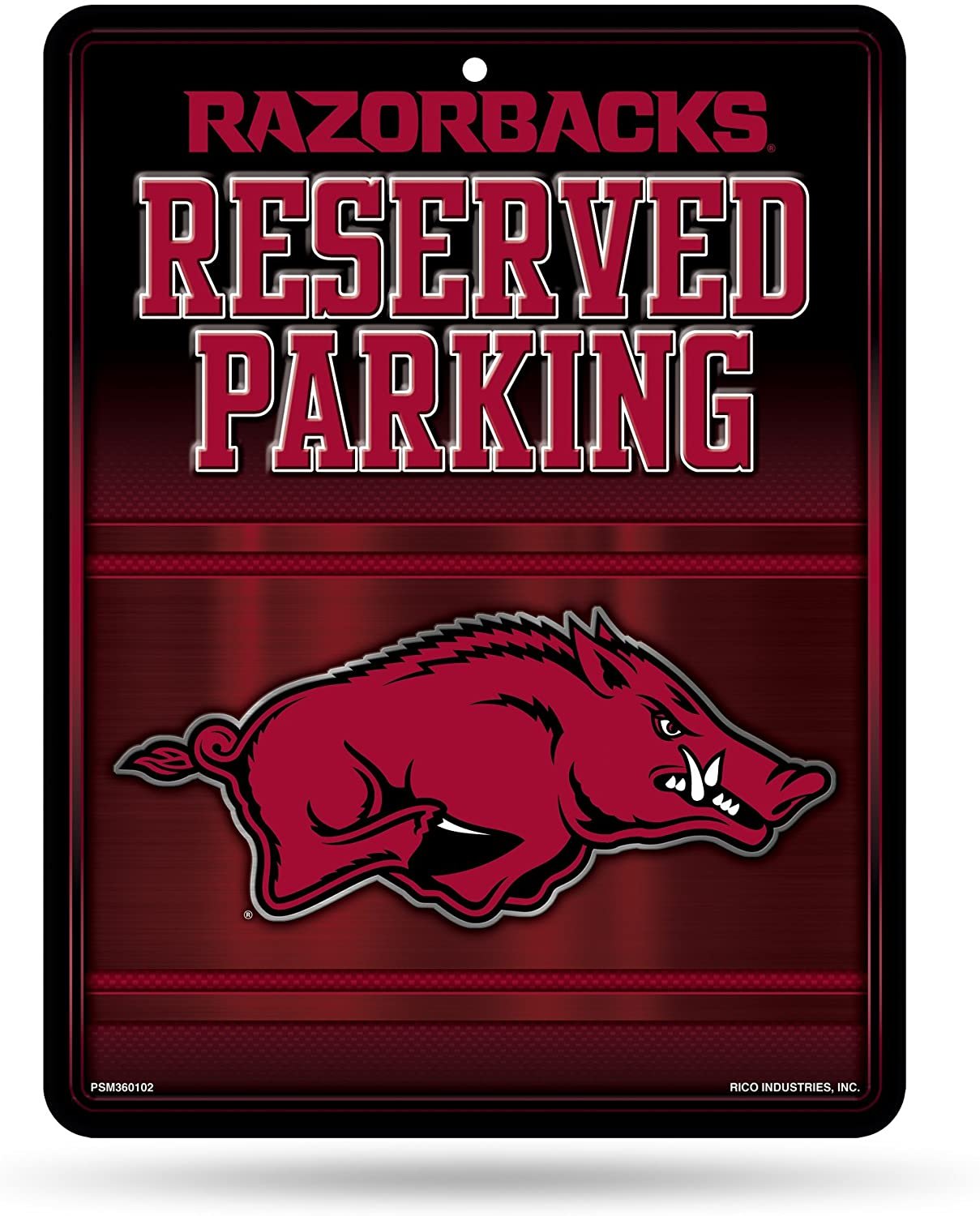 Arkansas Razorbacks Metal Parking Sign 1