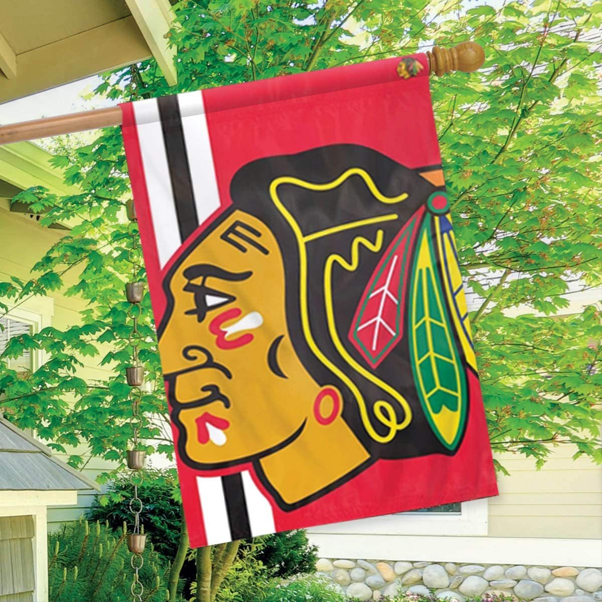 Chicago Blackhawks Premium Banner House Flag, Bold Logo Design, 24x36 Inch, Indoor Outdoor Use 3