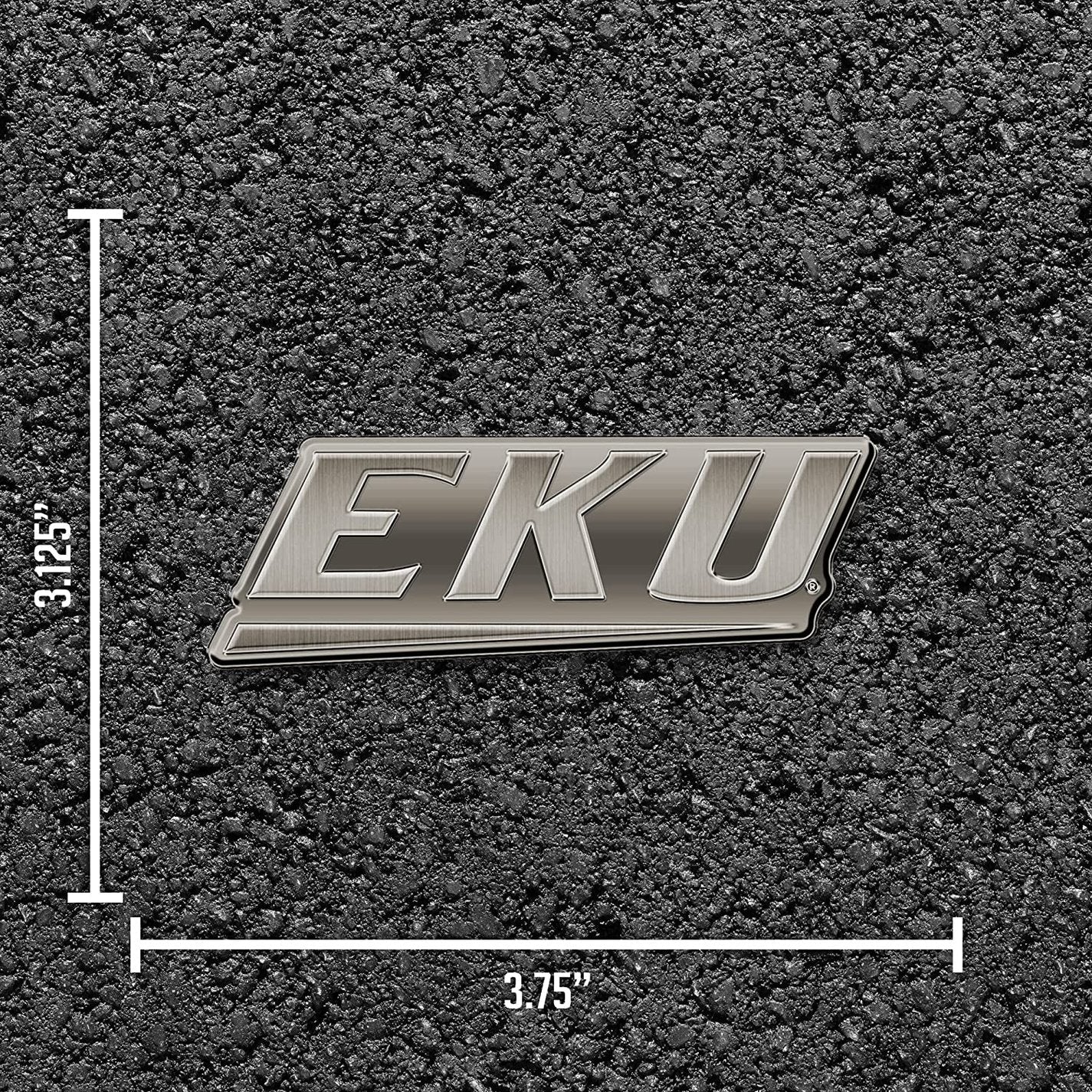 Eastern Kentucky University Colonels Solid Metal Auto Emblem Antique Nickel for Car/Truck/SUV 4