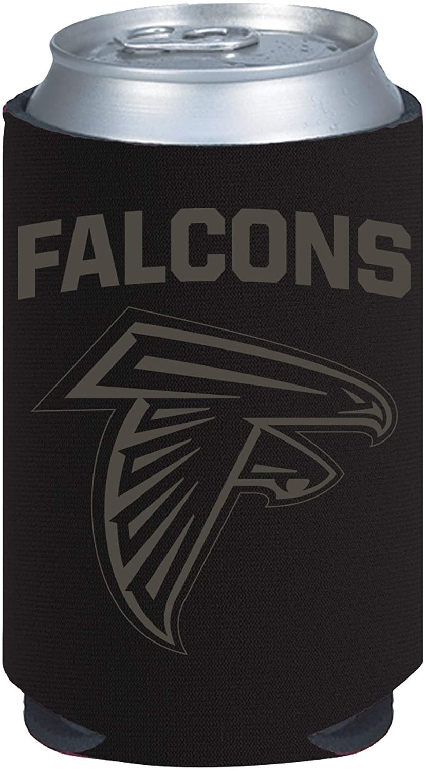 Atlanta Falcons 2-Pack Tonal Black Design 12oz CAN Neoprene Beverage Insulator Holder Football