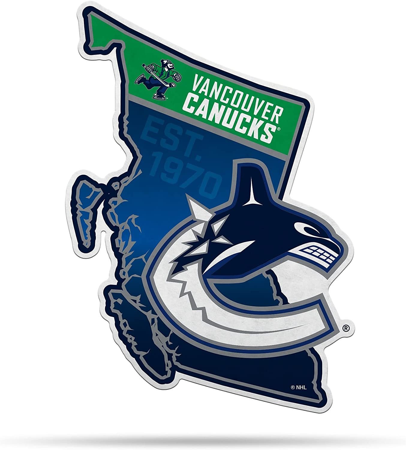 Vancouver Canucks 18" State Design Pennant Soft Felt