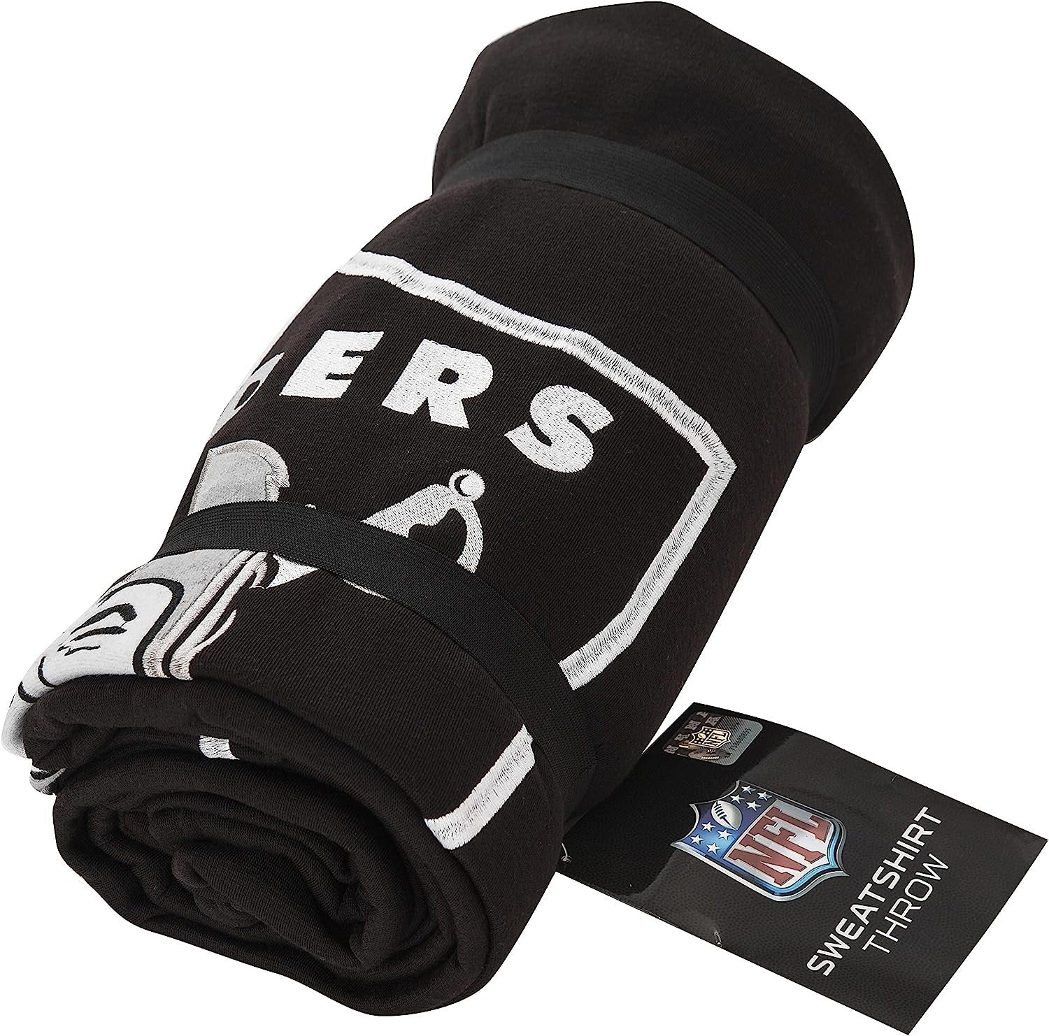 Las Vegas Raiders Throw Blanket, Sweatshirt Design, Embroidered Logo, Dominate Style, 54x84 Inch 3