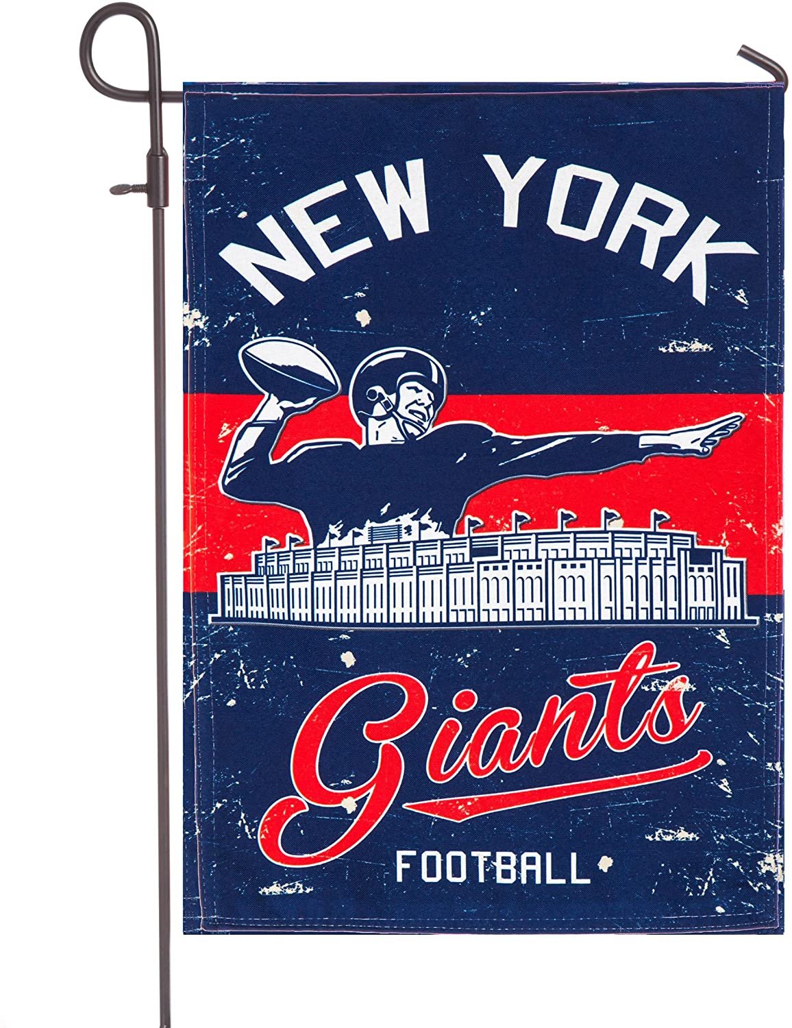 New York Giants Premium Garden Flag Banner, Double Sided, Linen, Vintage Style, 13x18 Inch 3