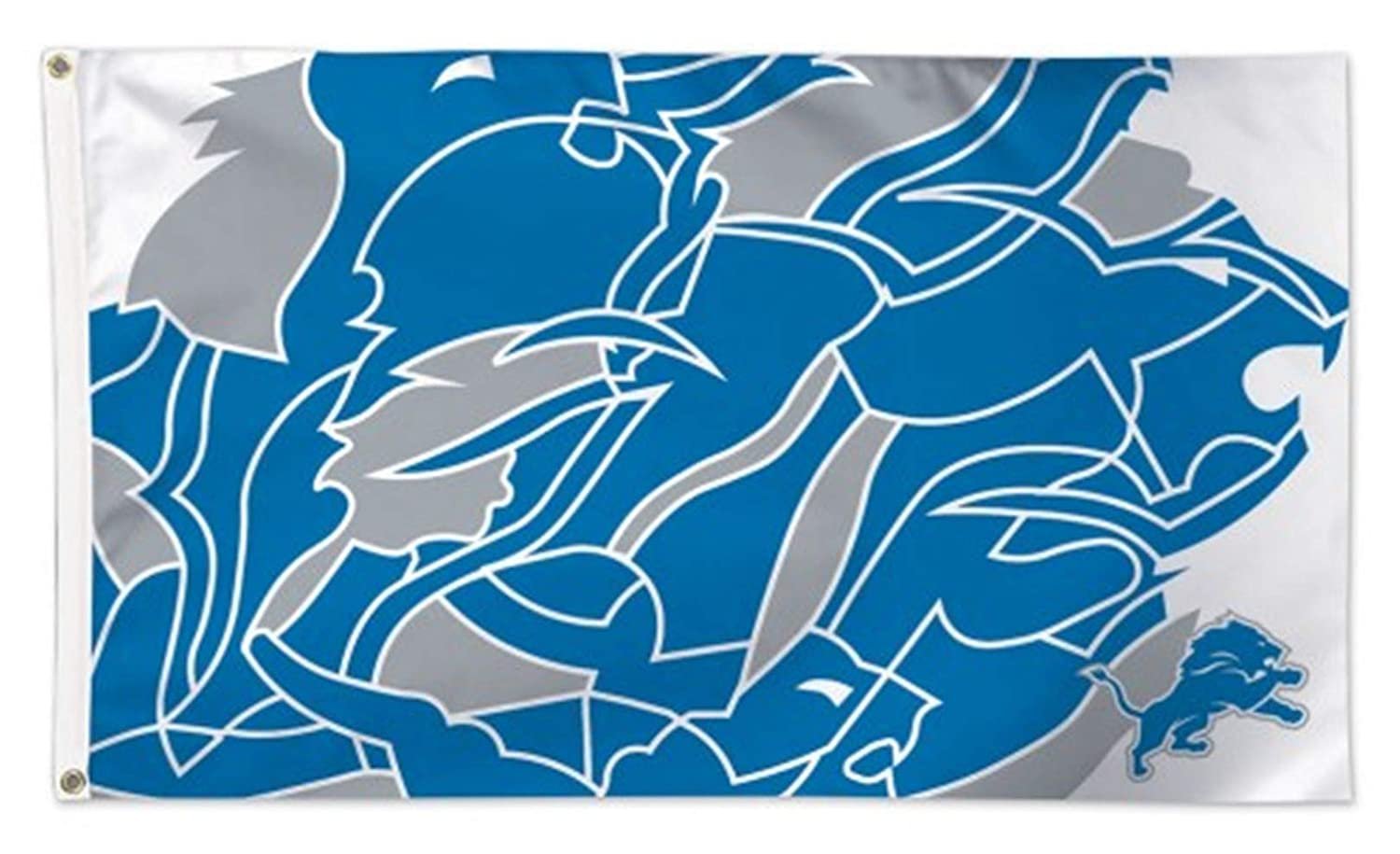 Detroit Lions Premium 3x5 Feet Flag Banner, Xfit Design, Metal Grommets, Outdoor Use, Single Sided 1